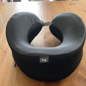 Lug travel pillow in black and gray.  Never used